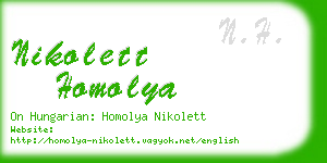 nikolett homolya business card